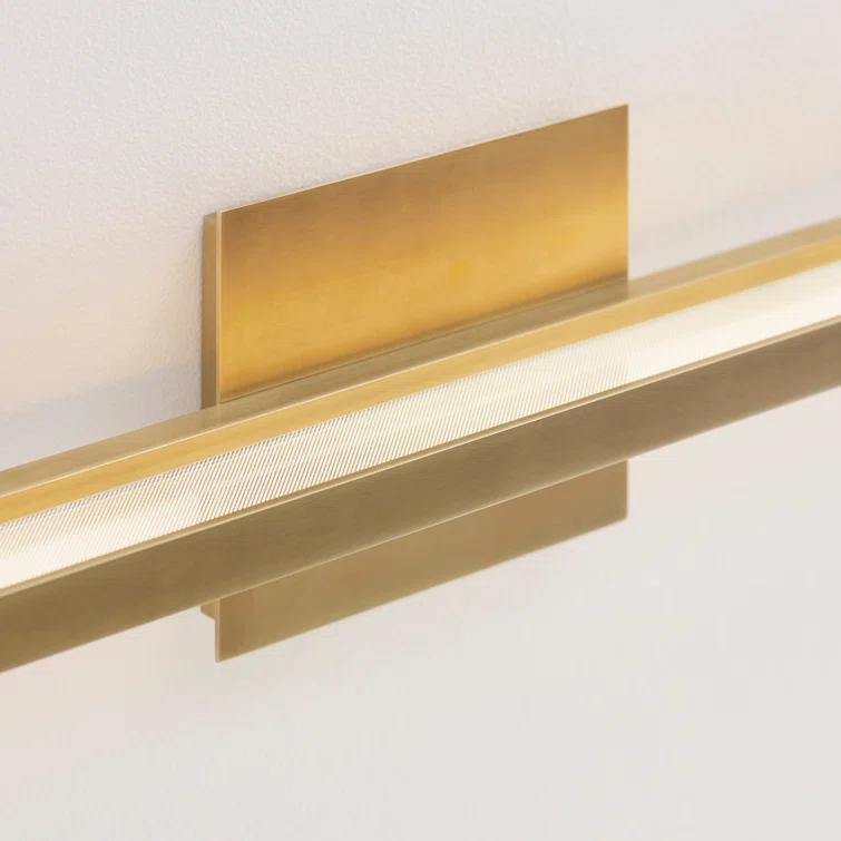 Banda 36" Natural Brass LED Bath Bar with Dimmable Light