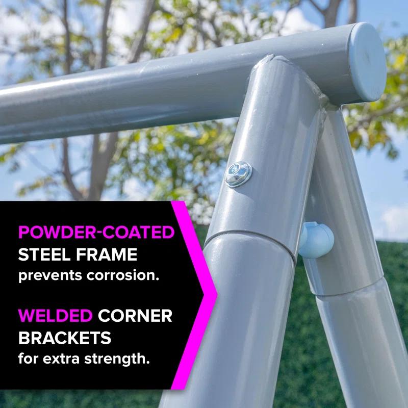 Sportspower Sportspower Shooting Star Metal Swing Set with Lifetime Warranty on 5' Double Wall Slide