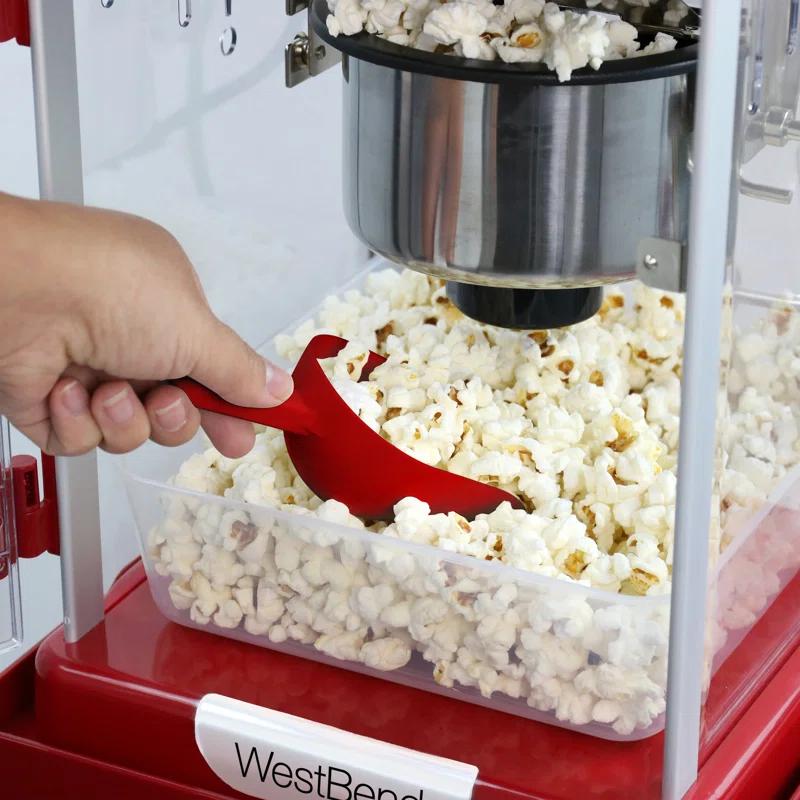 West Bend West Bend Compact Popcorn Machine and Cart, 10-Cup Capacity