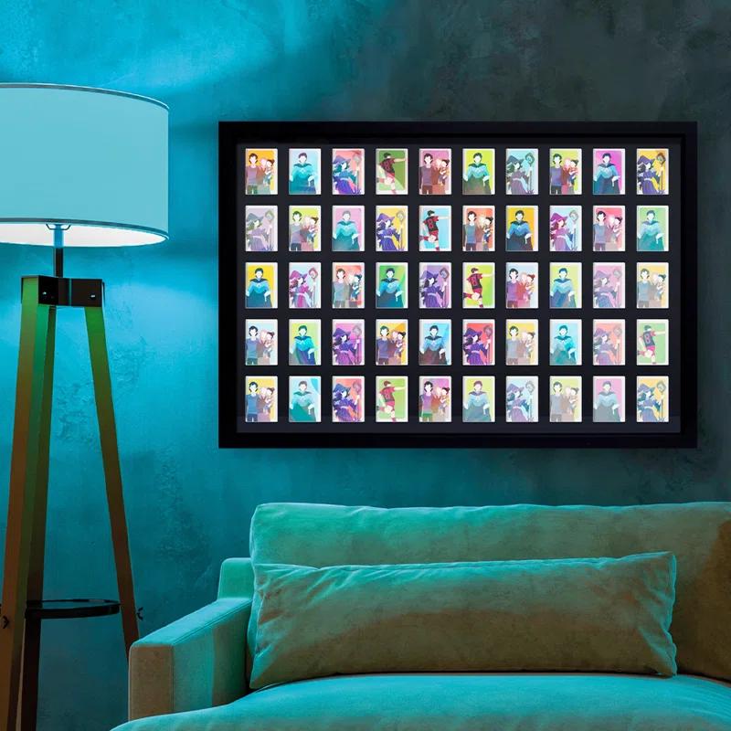 Gb Eye 36X24 Display Trading And Sport Cards Collector Frame, 50 Cards Display Case