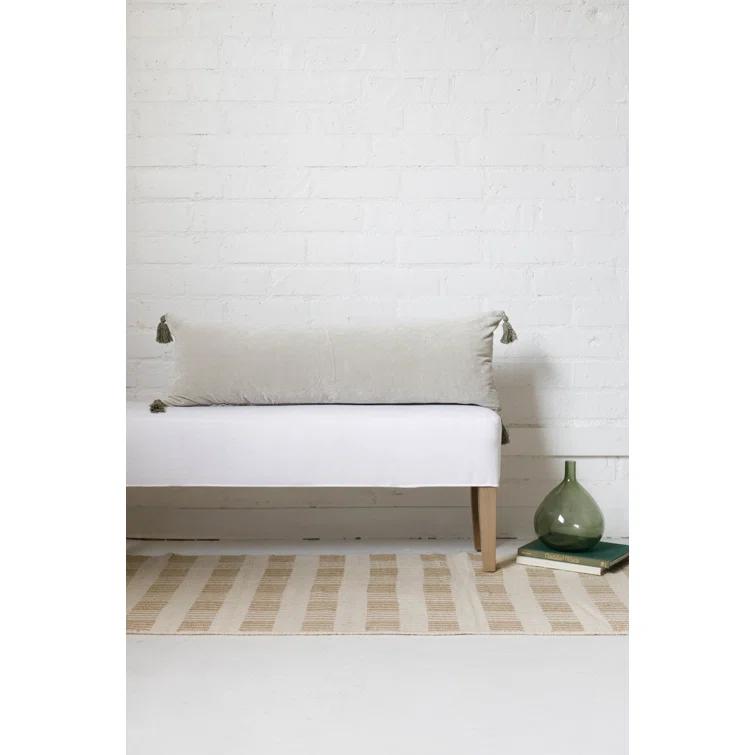 Bianca Velvet Pillow by Pom Pom at Home - Natural / Lumbar