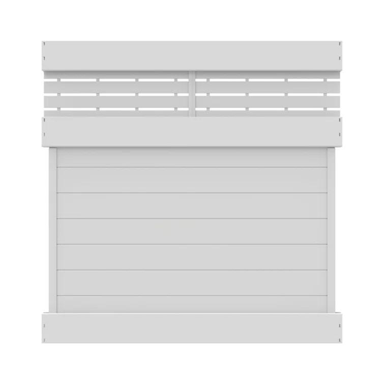 Barrette Outdoor Living Horizontal Fence Boardwalk White Vinyl Panel Kit