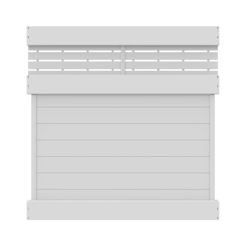 Barrette Outdoor Living Horizontal Fence Boardwalk White Vinyl Panel Kit