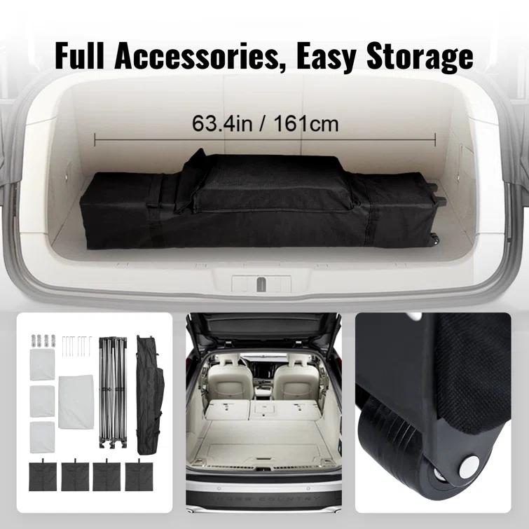 Stellweilan Tessberg 10x10 FT Pop up Canopy with Removable Sidewalls, Instant Canopies