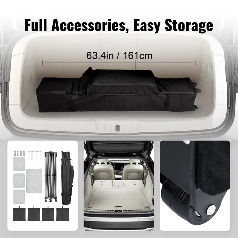 Stellweilan Tessberg 10x10 FT Pop up Canopy with Removable Sidewalls, Instant Canopies