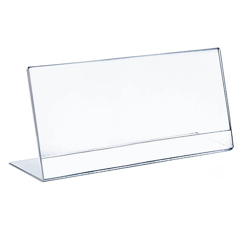 Azar Displays Angled L-Shaped Sign Holder Frame with Slant Back Design 17"x 11''High- Horizontal/Landscape, 10-Pack (Set of 10)