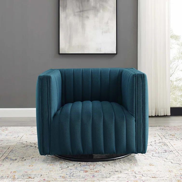 Modway Conjure Channel Tufted Performance Velvet Swivel Armchair