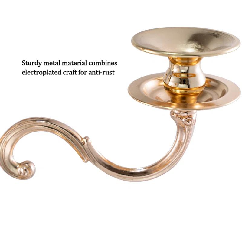 5 Arm Candelabra Candle Holder,  Candlestick Holder For Wedding Table Centerpieces, Halloween Christmas Decorative Candelabra Candlestick