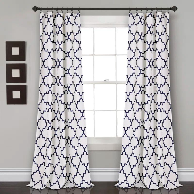 Lush Decor Geometric Room Darkening Thermal Curtain Panels (Set of 2)