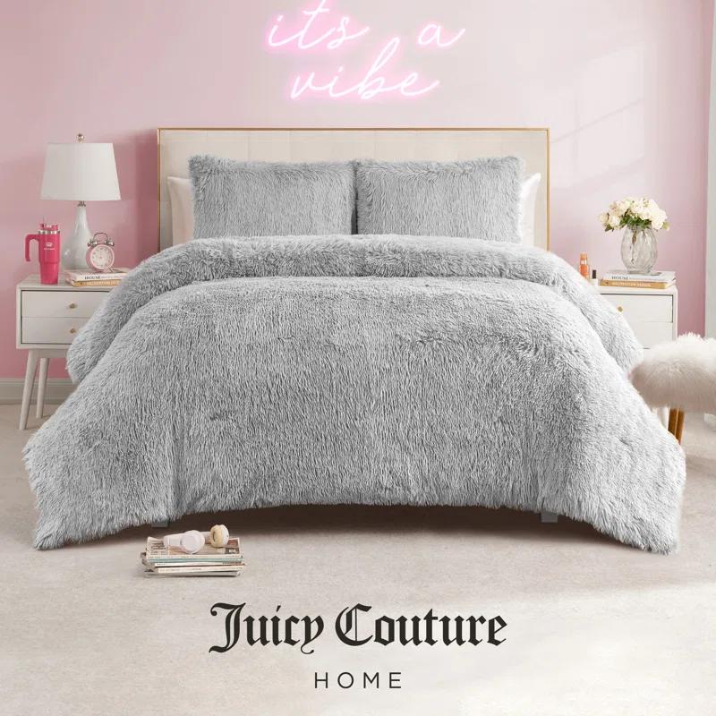 Juicy Couture Juicy Couture Shaggy Faux Fur Comforter & Shams Bedding Sets