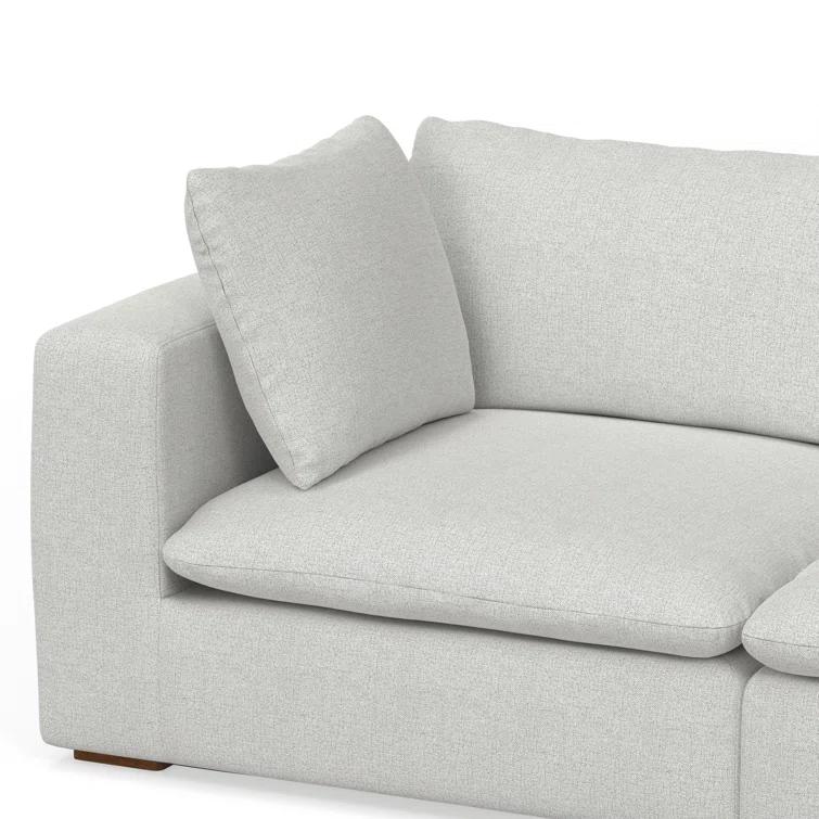 AllModern Maud Modular Sofa and Ottoman Set 125-inch-wide L-Shaped Sofa and Matching 36-inch-wide Table Ottoman for Living Room | Wayfair