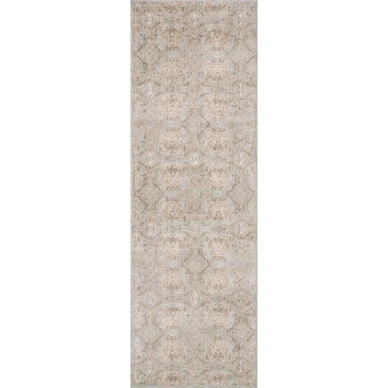Zuma Rug by Amber Lewis x Loloi - Silver and Multicolor / 5'3" Round