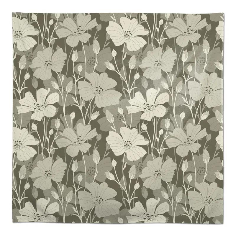 Designs Direct Creative Group Floral Blooms Green 2 Tablecloth