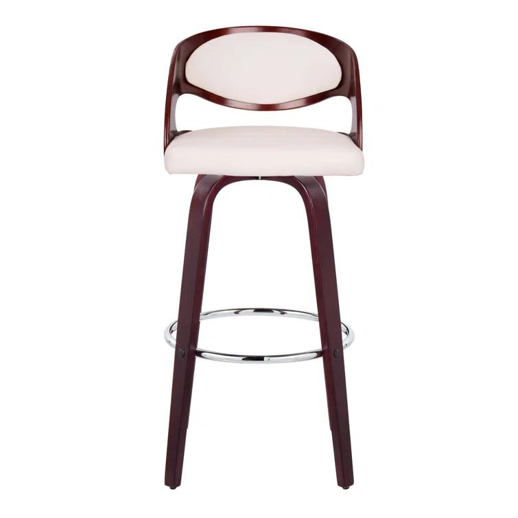 George Oliver Lakyia Swivel Upholstered Counter Stool (Set of 2)