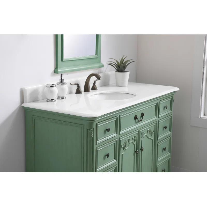 One Allium Way® Angelique 48'' Single Bathroom Vanity with Top