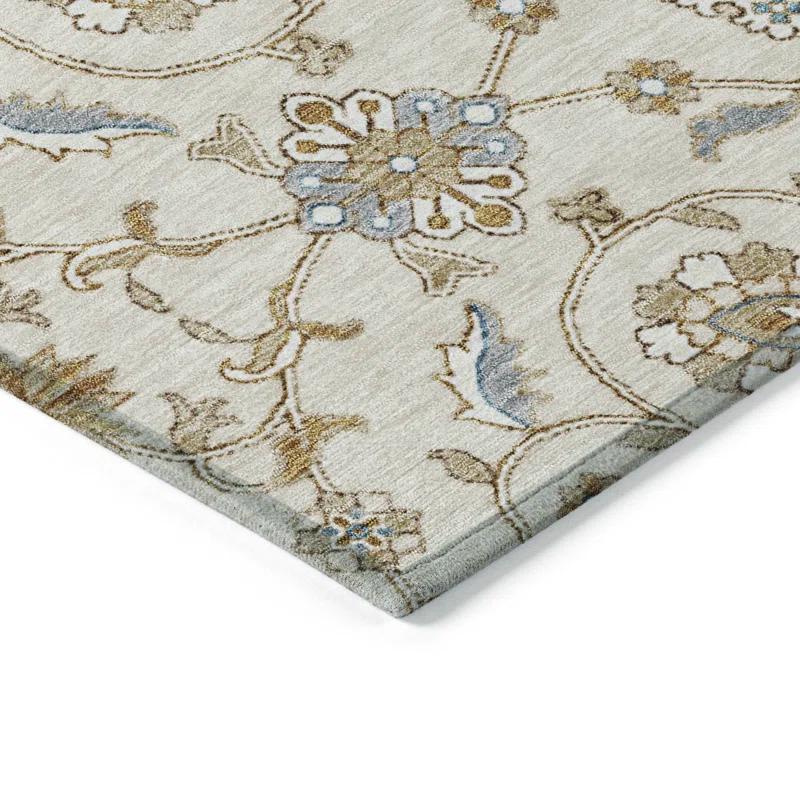 Machine Washable Indoor/Outdoor Cicel ACN1149 Ivory Rug