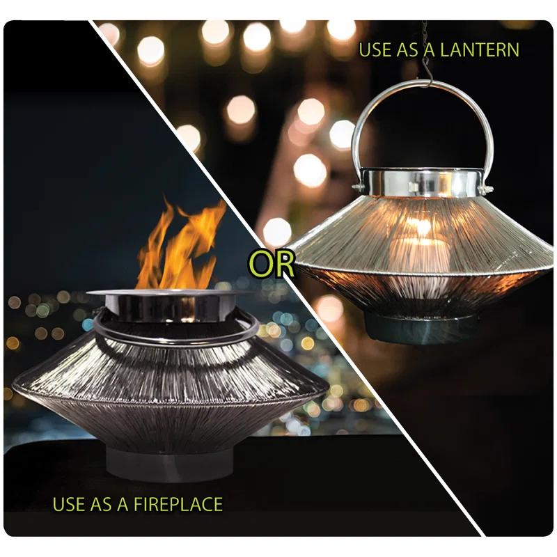 Anywhere Fireplace 8'' H Metal Tabletop Lantern