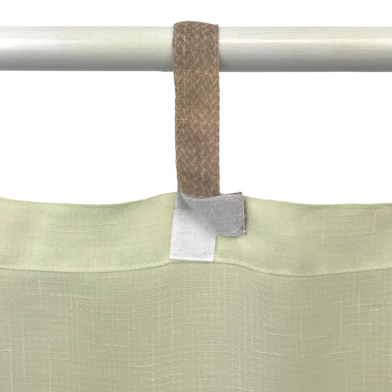 Gracie Oaks Janig Solid Sheer Tab Top Single Indoor/Outdoor Curtain Panel