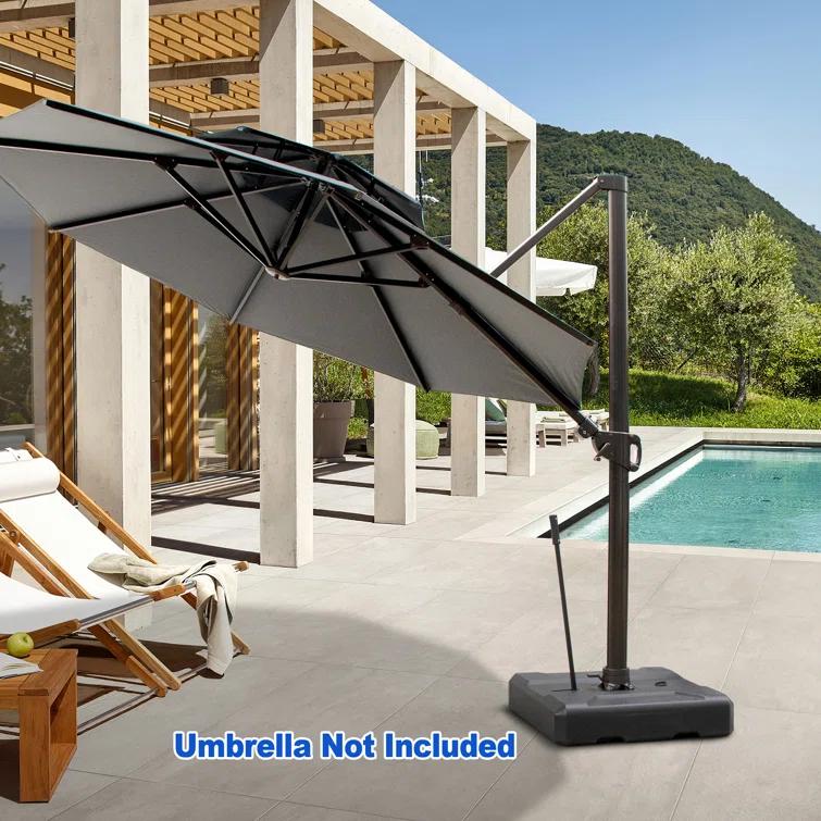 VredHom Plastic Free Standing Umbrella Base with Wheels