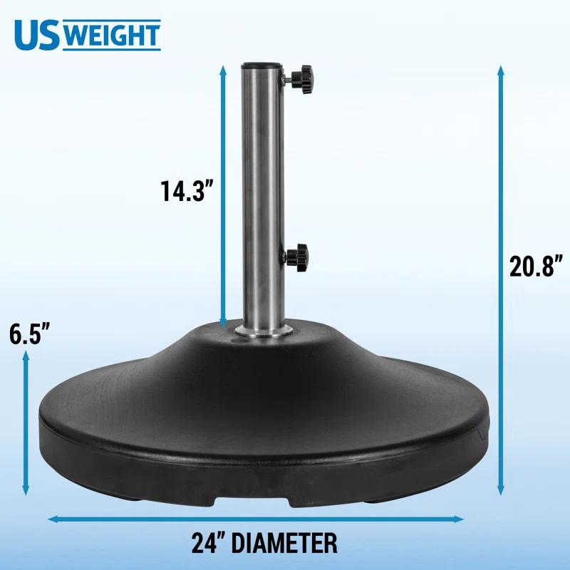 US Weight Fillable 120lb Capacity Free Standing Patio Umbrella Base