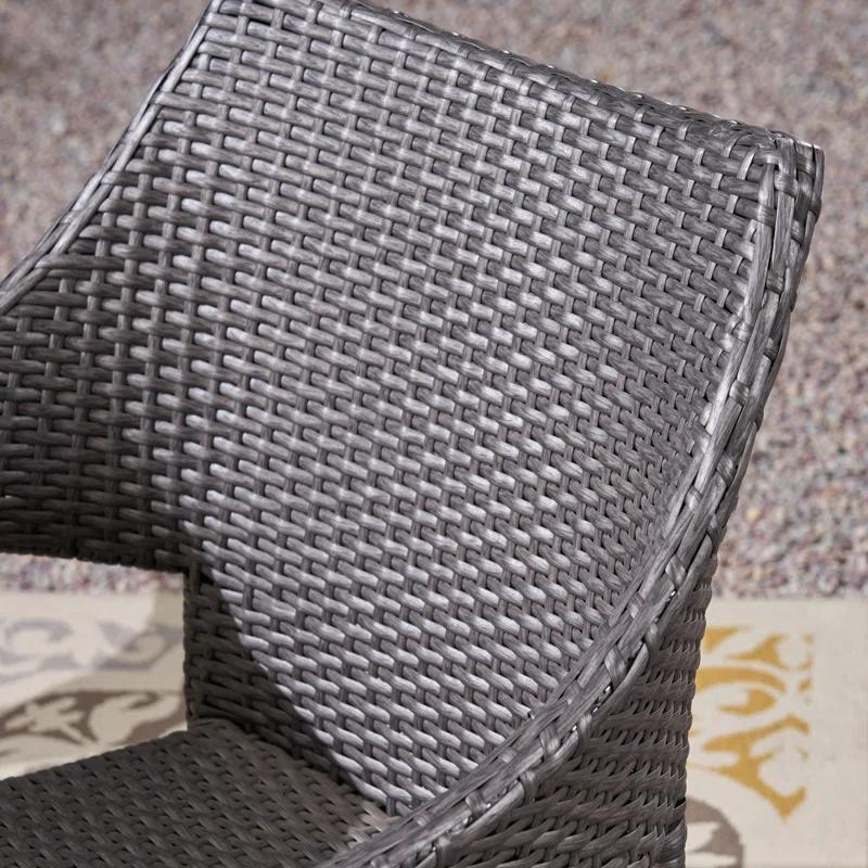 Williston Forge Rhinehart 6 - Person Acacia Wicker Patio Dining Set with Rectangular Table , Cushions Included