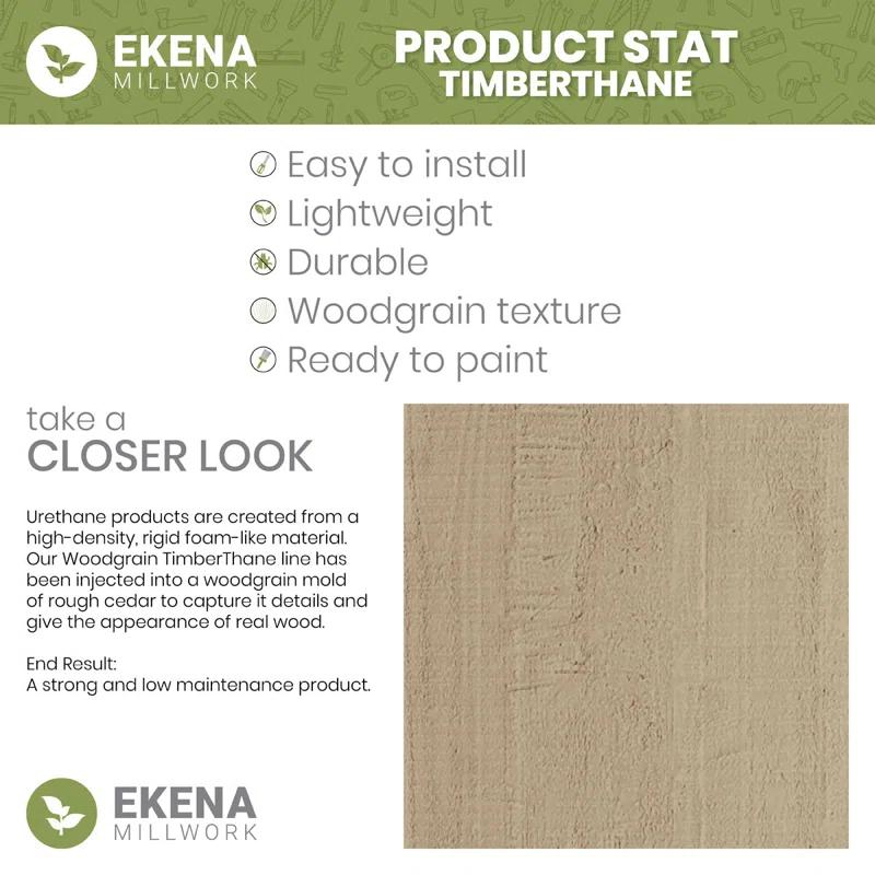 Ekena Millwork Timberthane Faux Rustic Joined Board-n-Batten Faux Wood Shutters w/End Batten