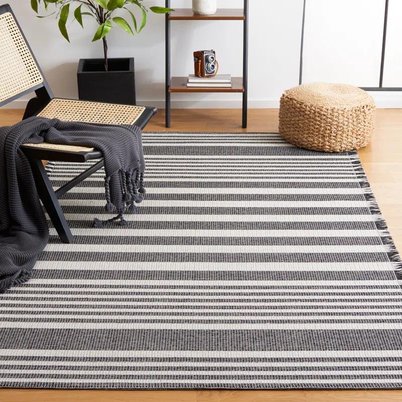 Gracie Oaks Leiner Performance Striped Rug