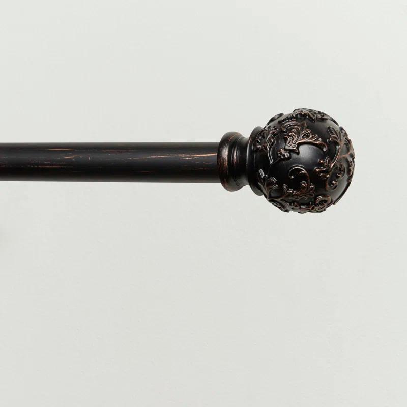 Lark Manor™ Jewett Exclusive Home Vine 1" Curtain Rod and Coordinating Finial Set, Adjustable