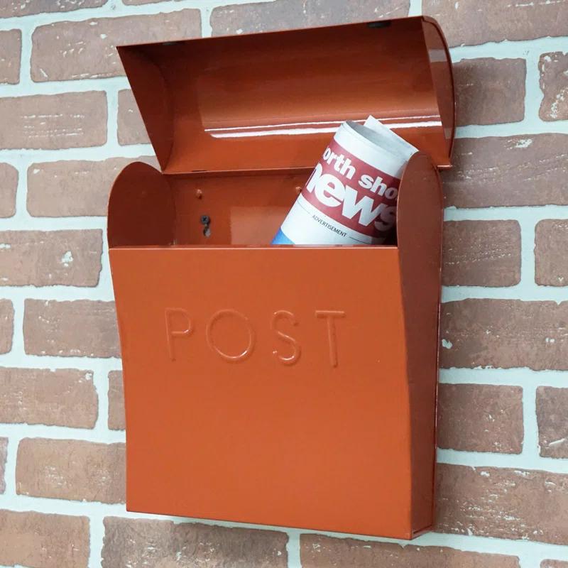 NACH Vicki Euro Farmhouse Max Water and Rust Protection Post Wall Mounted Mailbox