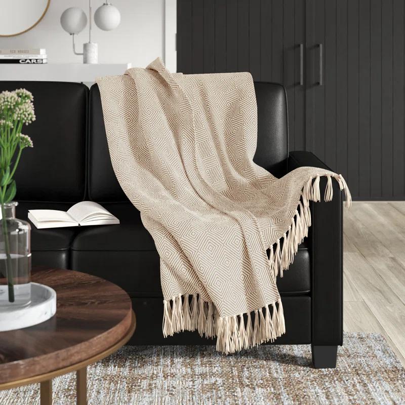 Saro Sevan Collection Hand Woven Throw Blanket