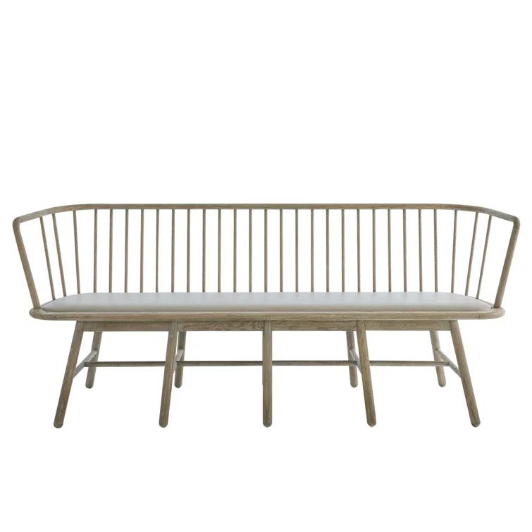 Marissa Bench, Gray Leather
