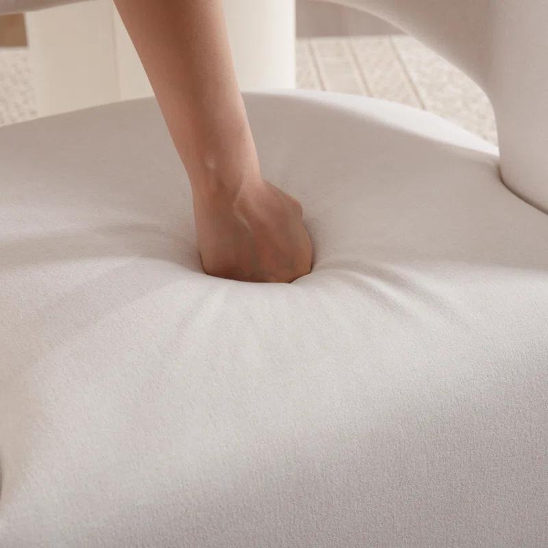 Orren Ellis Modern Dining Chairs Upholstered Dining Room Chairs Accent Chairs With Casters For Dining Room Living Room Set of 2