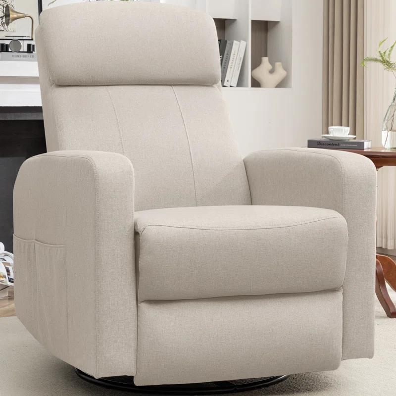 Ebern Designs Power Swivel Recliner Chairs For Adults, Electric Rocking Chair, Glider Recliner Chair With Classified Side Pocket, Rocking Chairs Featuring Type-c And Usb Ports