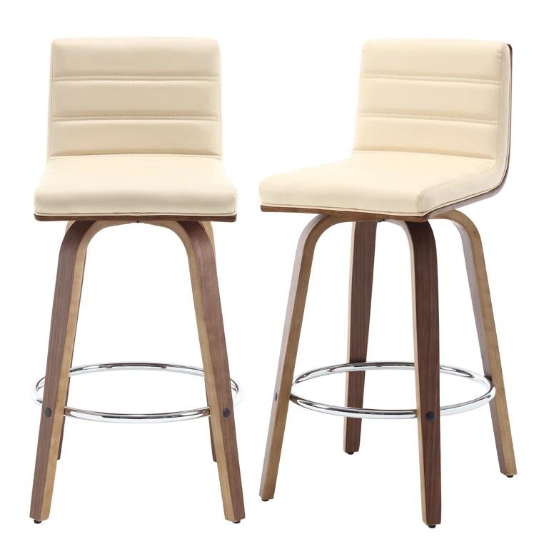 Corrigan Studio® Upholstered Swivel Stool (Set of 2)
