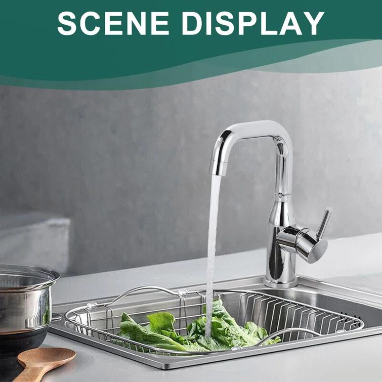 Aleasha Single Handle Deck Mounted Bar Faucet Inclued Supply Lines AL-4M04C