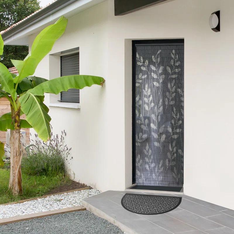 Evideco Outdoor Mat Wilson Half Round Front 30 in. x 18 in. Non-Slip Door Mat