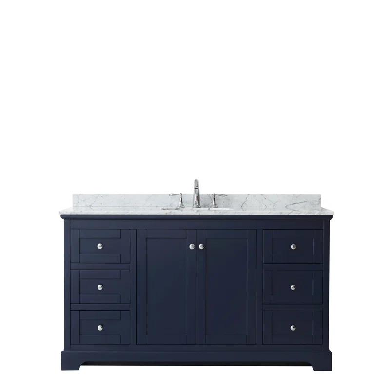 Wyndham Collection Avery 60'' Single Bathroom Vanity with Top