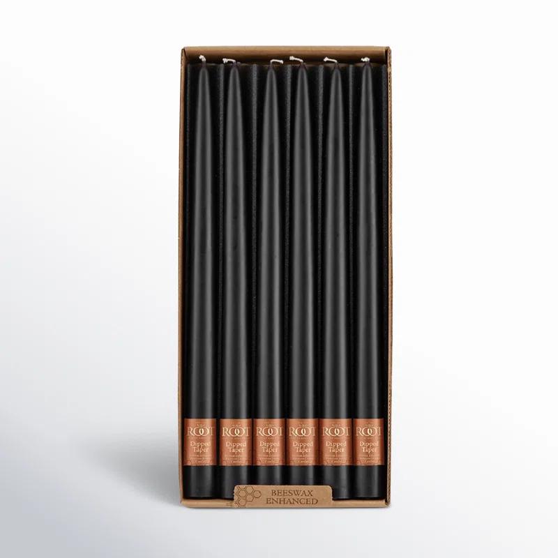 12 Piece Unscented Taper Candle Set