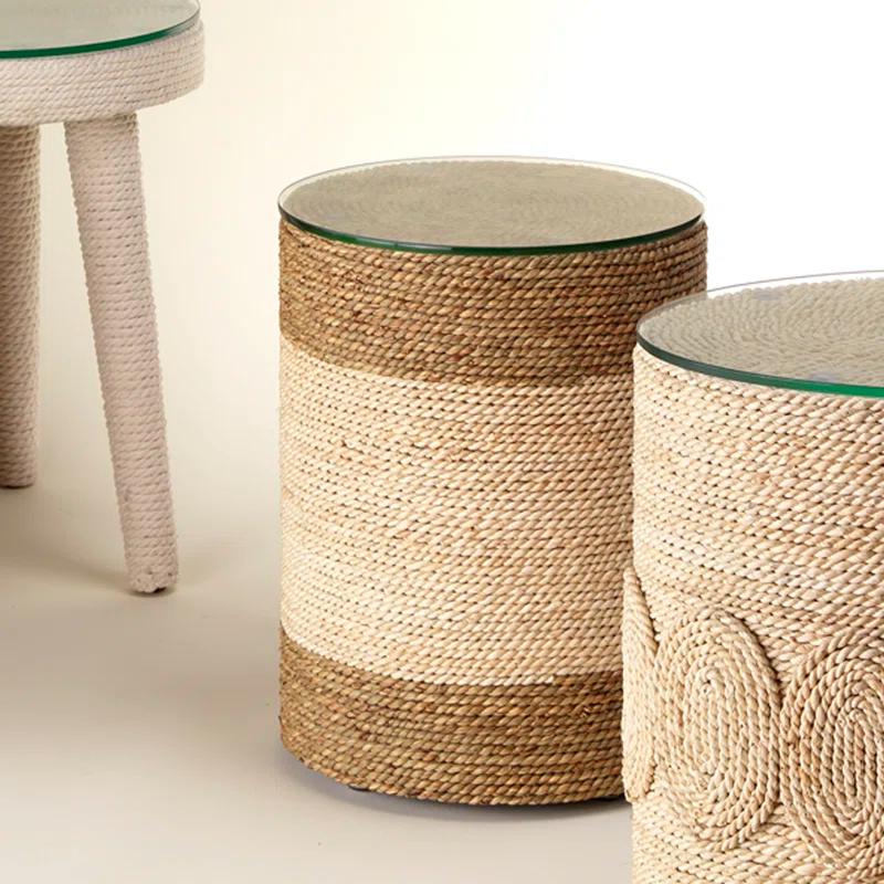 Saint Glass Top End Table