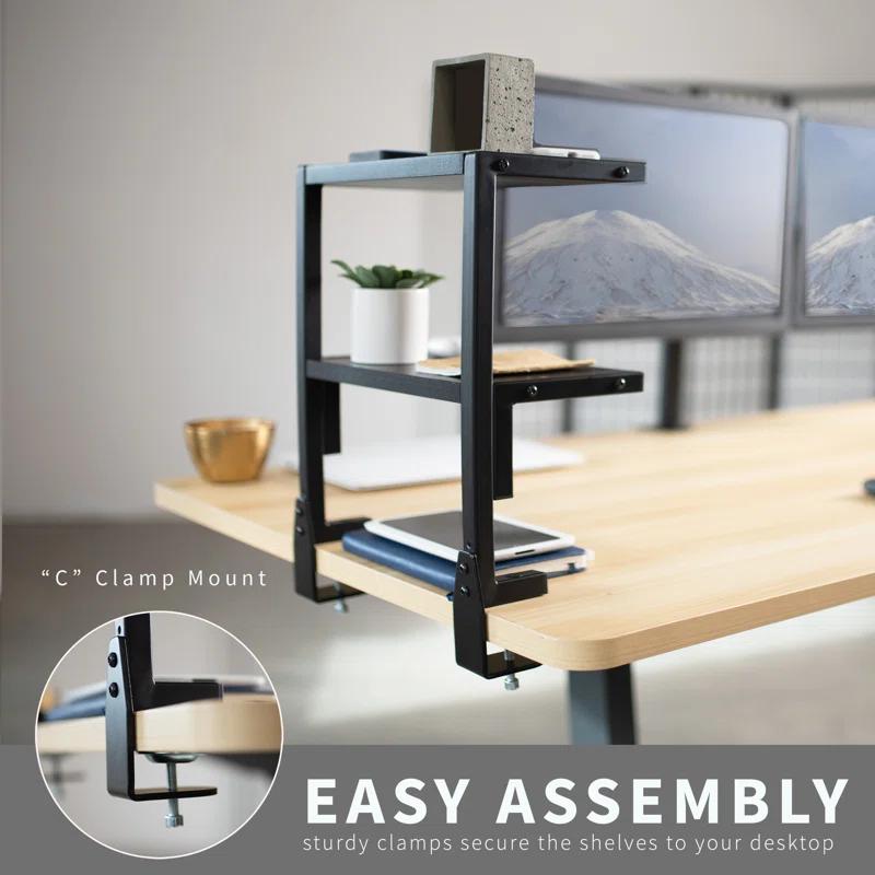 Vivo VIVO Clamp-on 13" Above or Below Desk 2-Tier Shelving Unit, Desk Organizer (STAND-SHELF2C series)