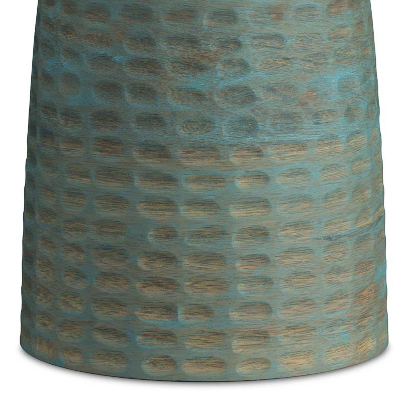Simpli Home Boyd Solid Mango Wood Pedestal Accent End Table
