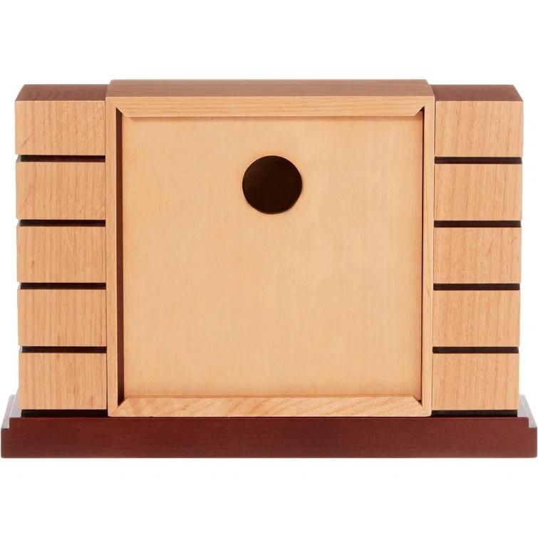 Bulova 6.5'' H Solid Wood Floor Clock