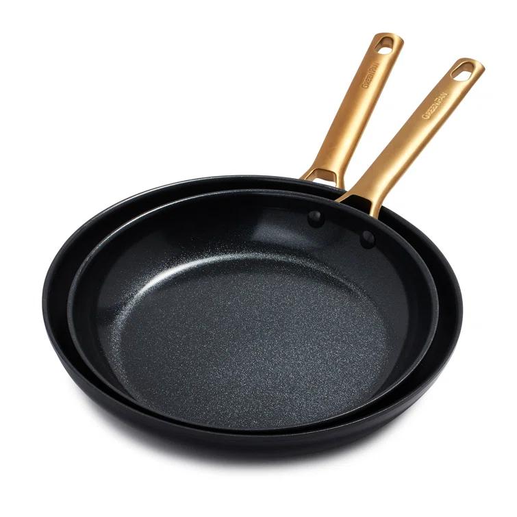 GreenPan ™ Reserve Black 2-Piece 10" and 12" Ceramic Non-Stick Frying Pan Set
