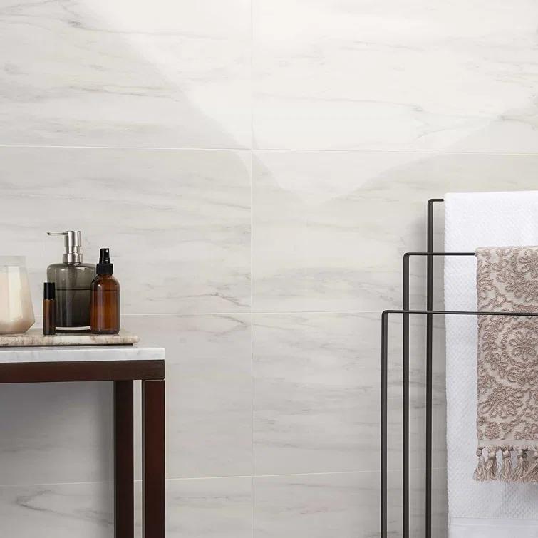 Bond Tile 12" x 24" Polished Marble Look Porcelain Floor and Wall Tile