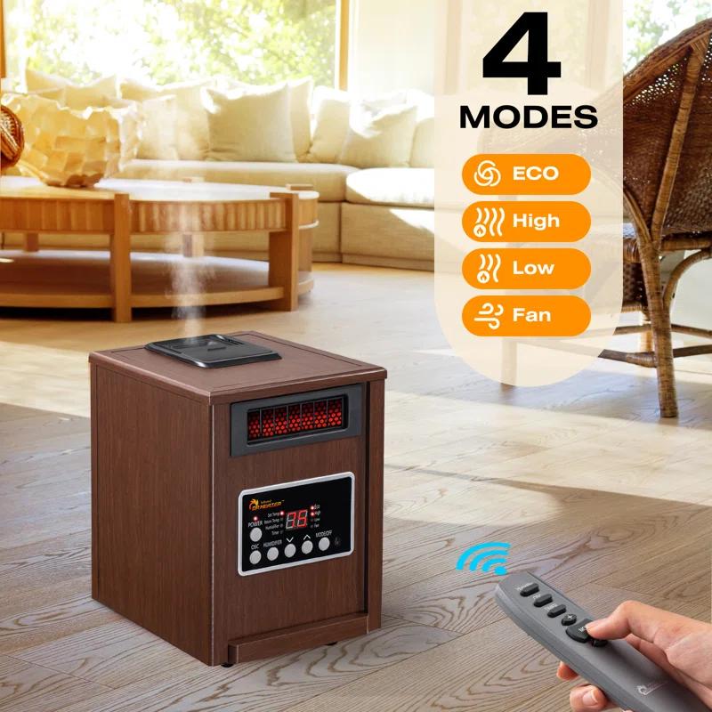 Dr. Infrared Heater DR. INFRARED HEATER DR-998W 1500W, Advanced Humidifier and Oscillation Fan and Remote Control, Dual Heating System