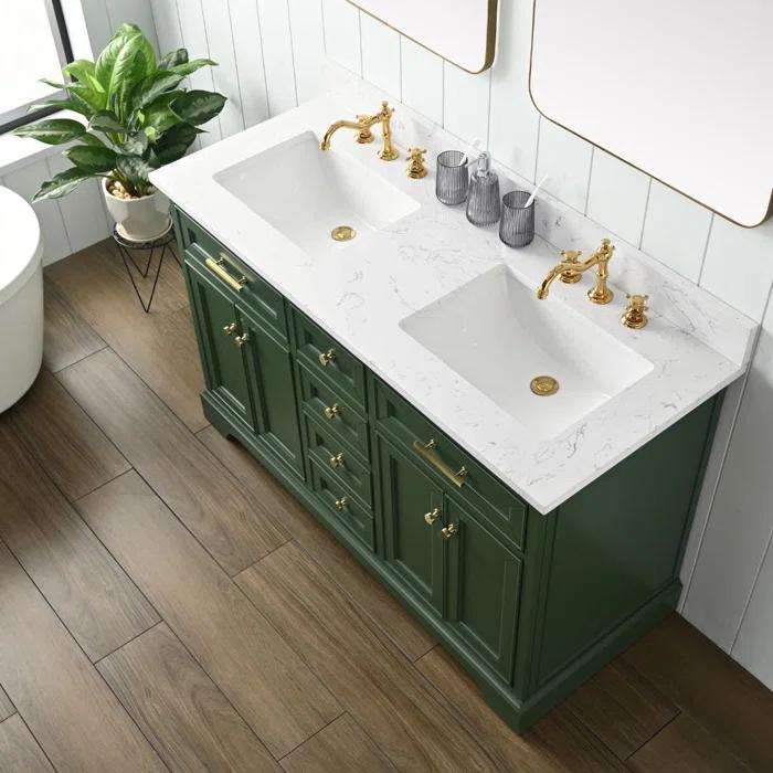 Sudio Design Thompson 54" W Double Bathroom Vanity & Reviews | Perigold
