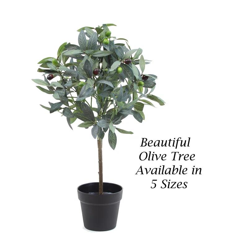 Primrue Faux Olive Tree Tree in Pot Liner