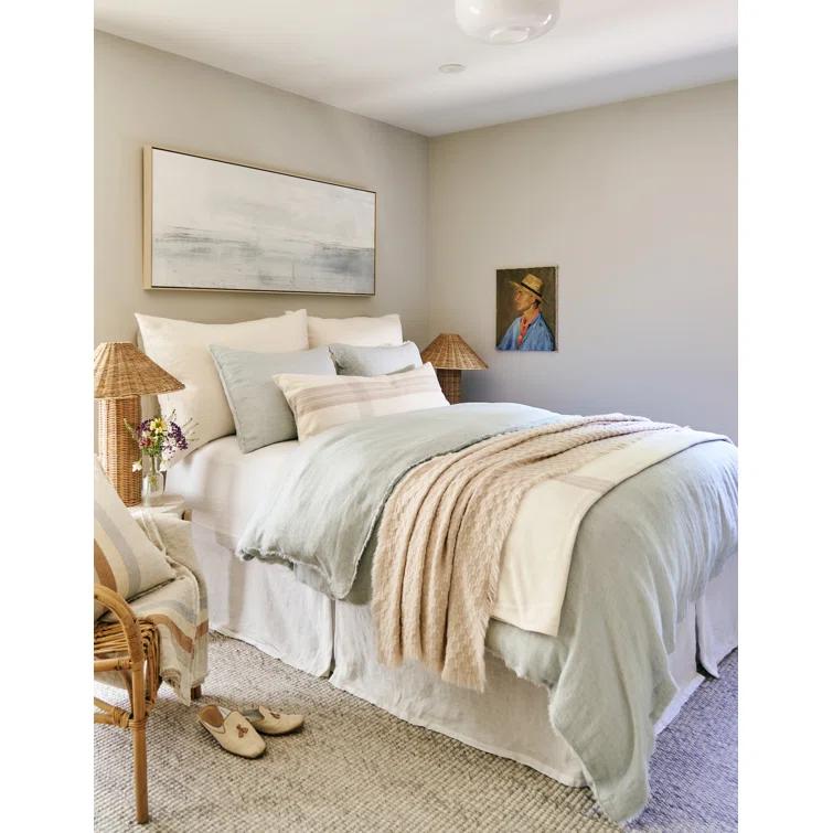 Logan Linen Sham by Pom Pom at Home - Navy / Standard