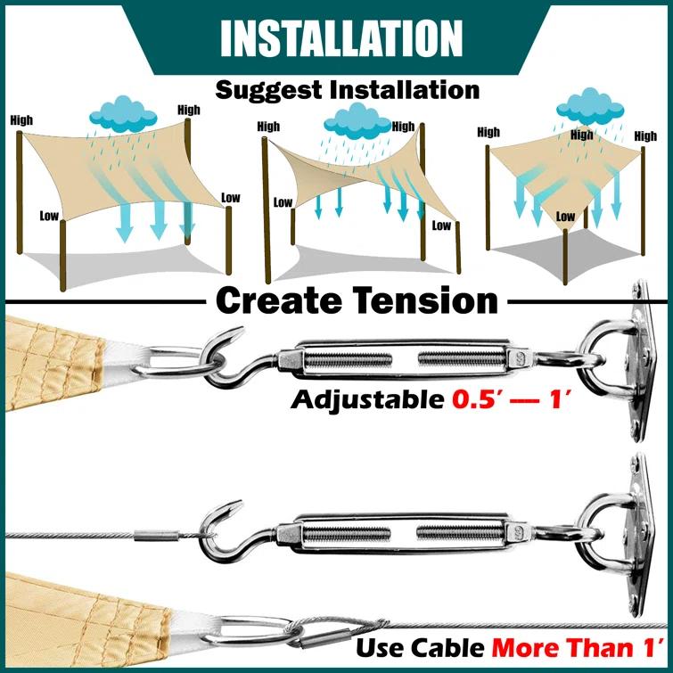 ColourTree Colourtree Waterproof Triangle Shade Sail