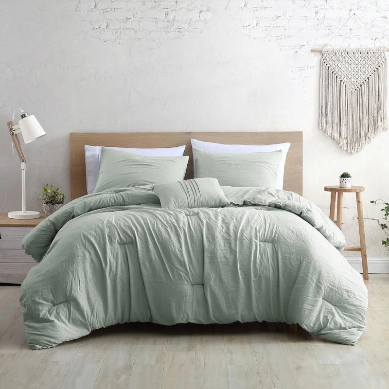 Modern Threads - Beck Comforter Set - Down Alternative Brushed Microfiber - Elegant All Season Bedspread Set - includes Comforter, Shams, & Decorative Pillow